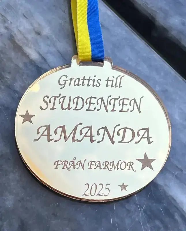 Medalj | Studenten medalj med hälsning - ByEngwek