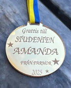 Medalj | Studenten medalj med hälsning - Express - presenter