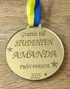 Medalj | Studenten medalj med hälsning - Express - presenter