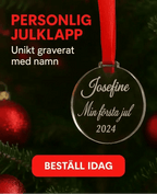 Min första jul – Personligt julgranshänge med namn - Engwek.se