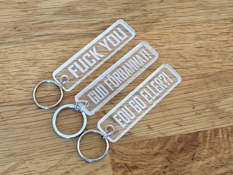 Nyckelring | 3-pack Akryl - Express-presenter