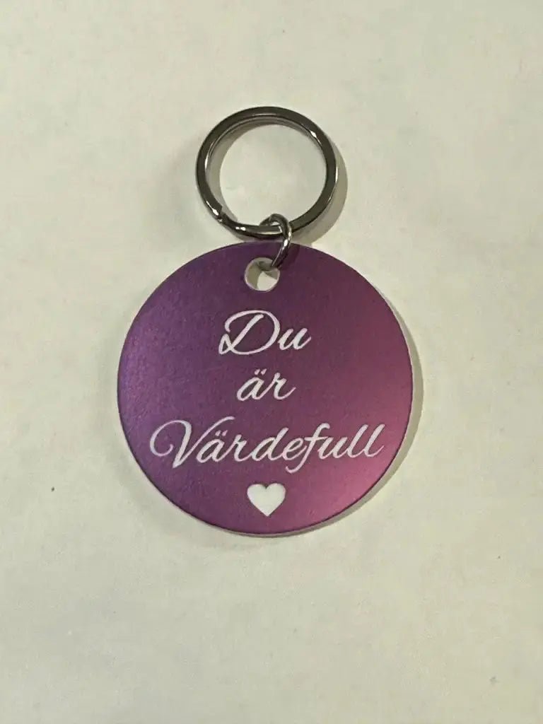 Nyckelring | Du är värdefull (lila) - Express - presenter
