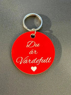 Nyckelring | Du är värdefull (röd) - ByEngwek