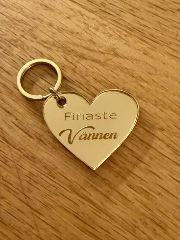 Nyckelring | Finaste vännen Guld - Engwek.se
