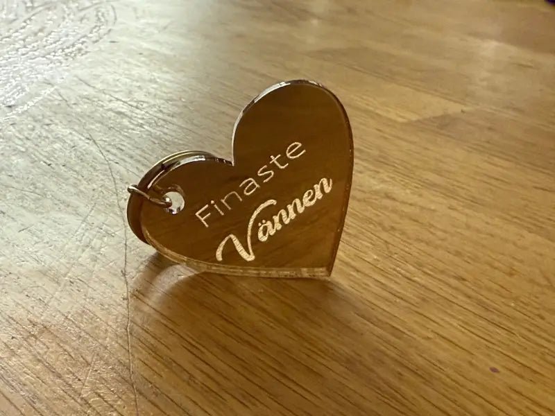 Nyckelring | Finaste vännen Guld - Engwek.se
