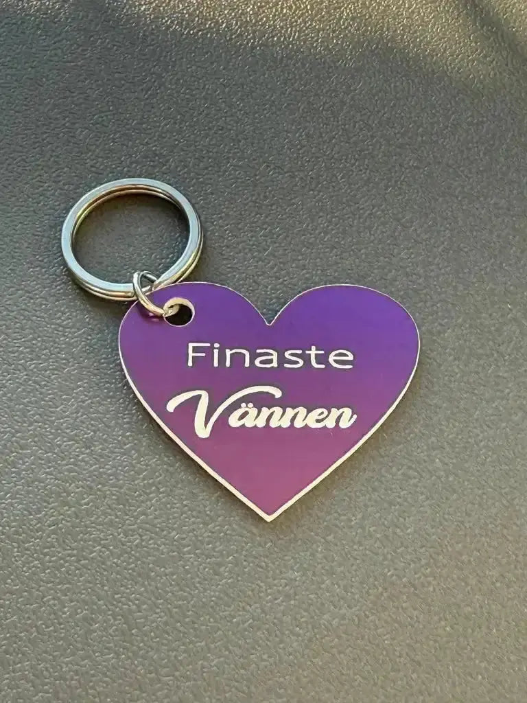 Nyckelring | Finaste vännen (lila) - Engwek.se
