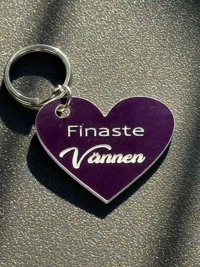 Nyckelring | Finaste vännen (lila) - Engwek.se