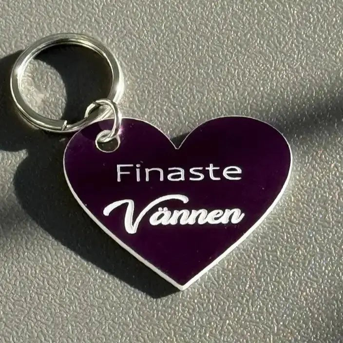 Nyckelring | Finaste vännen (lila) - Engwek.se