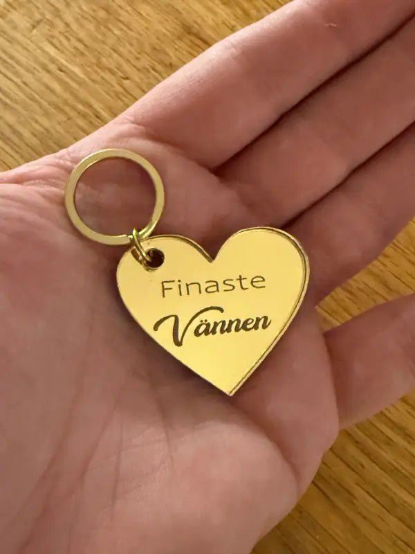 Nyckelring | Finaste vännen Guld - ByEngwek