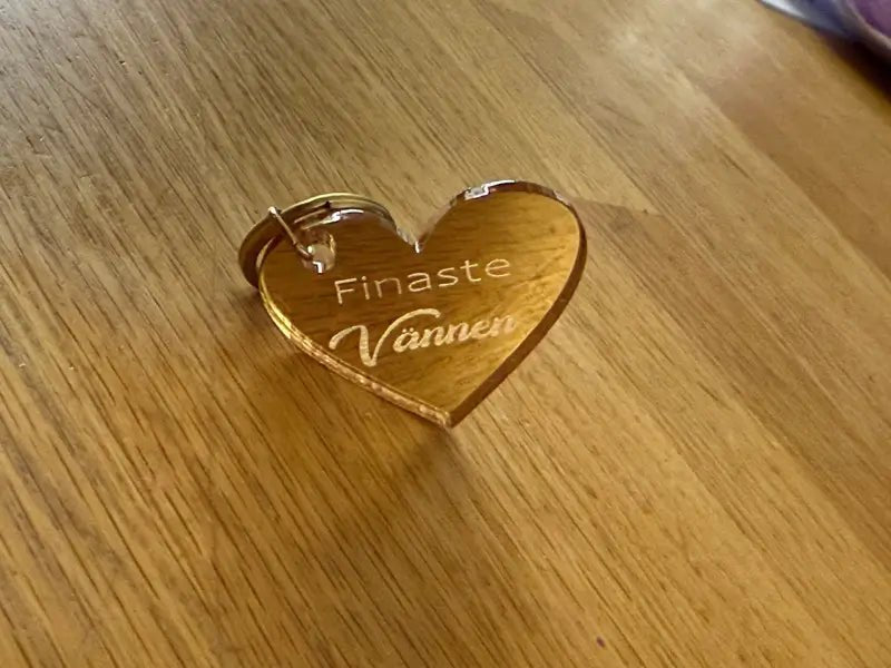 Nyckelring | Finaste vännen Guld - ByEngwek