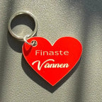 Nyckelring | Finaste vännen (röd) - Express - presenter