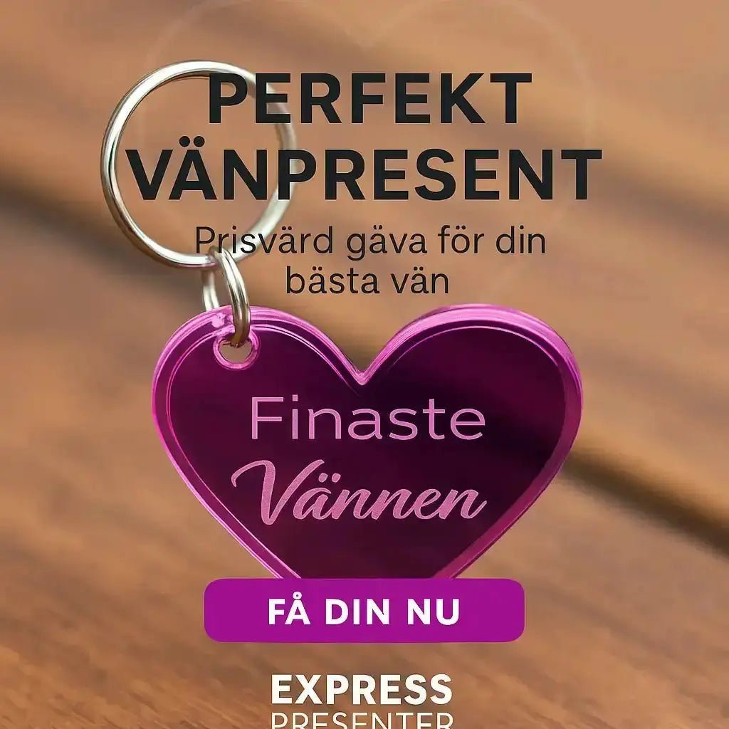 Nyckelring | Finaste vännen Rosa - Express - presenter