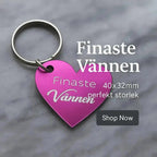 Nyckelring | Finaste vännen (rosa) - ByEngwek