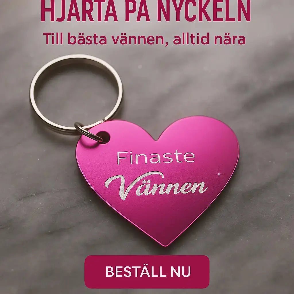 Nyckelring | Finaste vännen (rosa) - ByEngwek