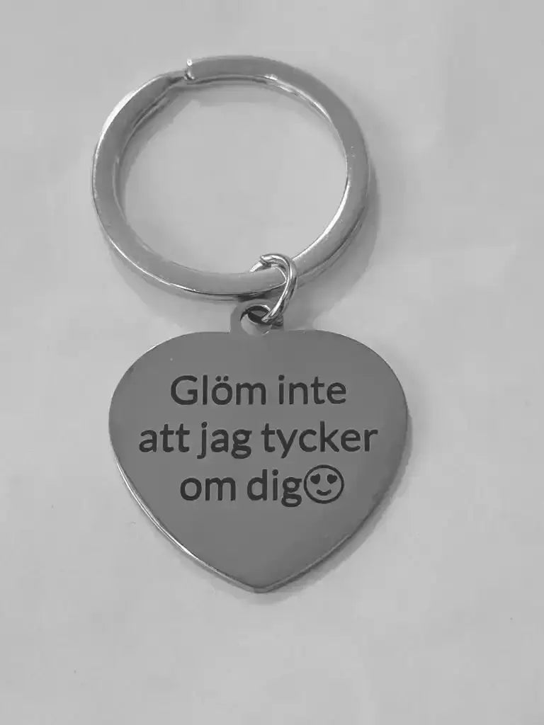 Nyckelring | Glöm inte att jag tycker om dig - Engwek.se