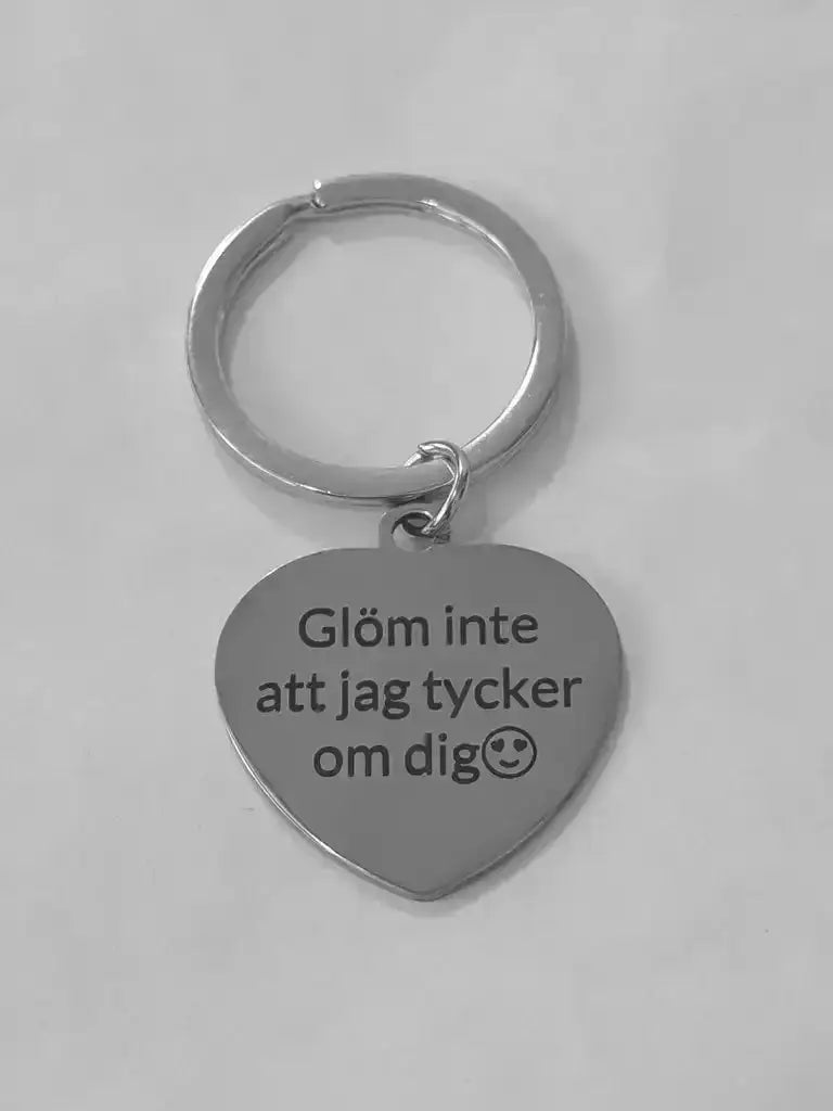 Nyckelring | Glöm inte att jag tycker om dig - Engwek.se