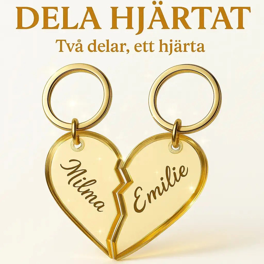 Nyckelring - Halvt hjärta - Express - presenter