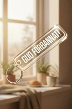 Nyckelring i plast | GUD FÖRBANNAT - ByEngwek