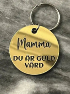 Nyckelring | Mamma du är guld värd - ByEngwek