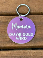 Nyckelring | Mamma du är guld värd (Lila) - Express - presenter