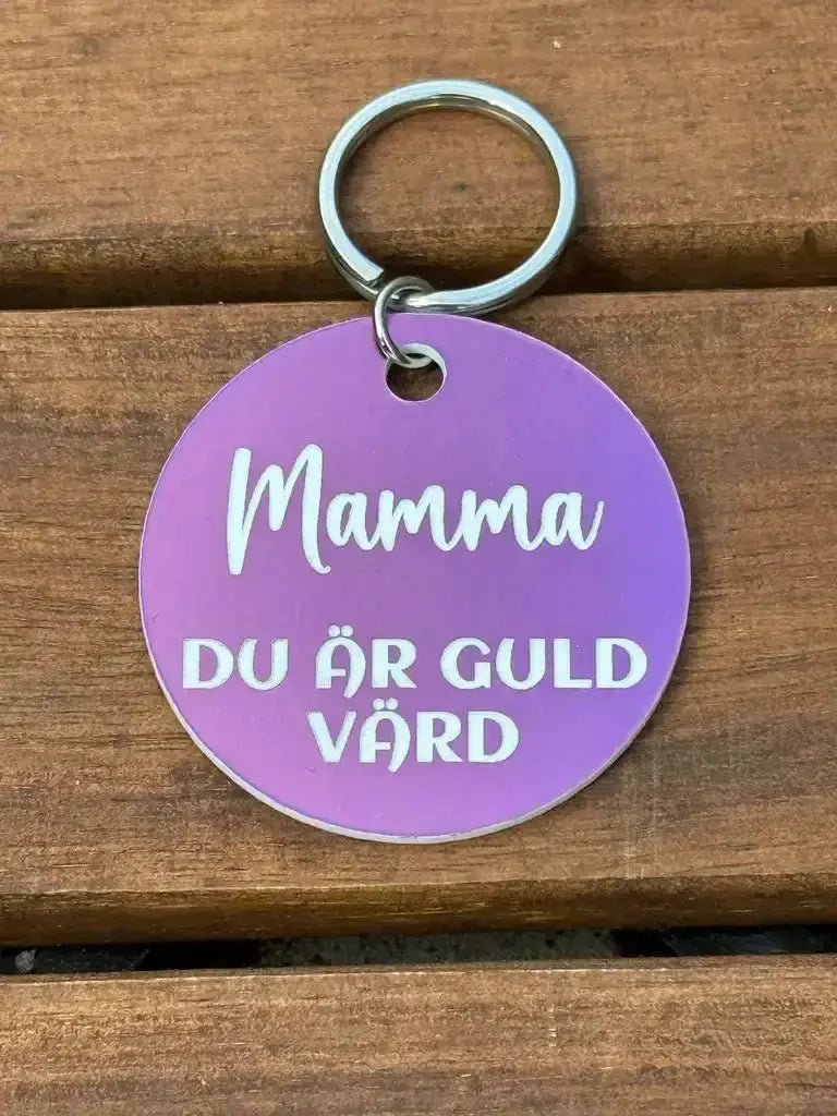 Nyckelring | Mamma du är guld värd (Lila) - Express - presenter