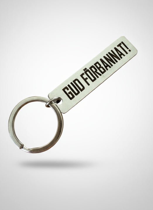 Nyckelring | Rostfritt stål Gud förbannat! - ByEngwek