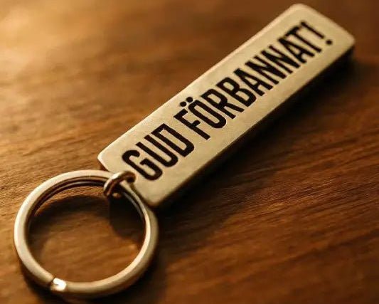 Nyckelring | Rostfritt stål Gud förbannat! - ByEngwek