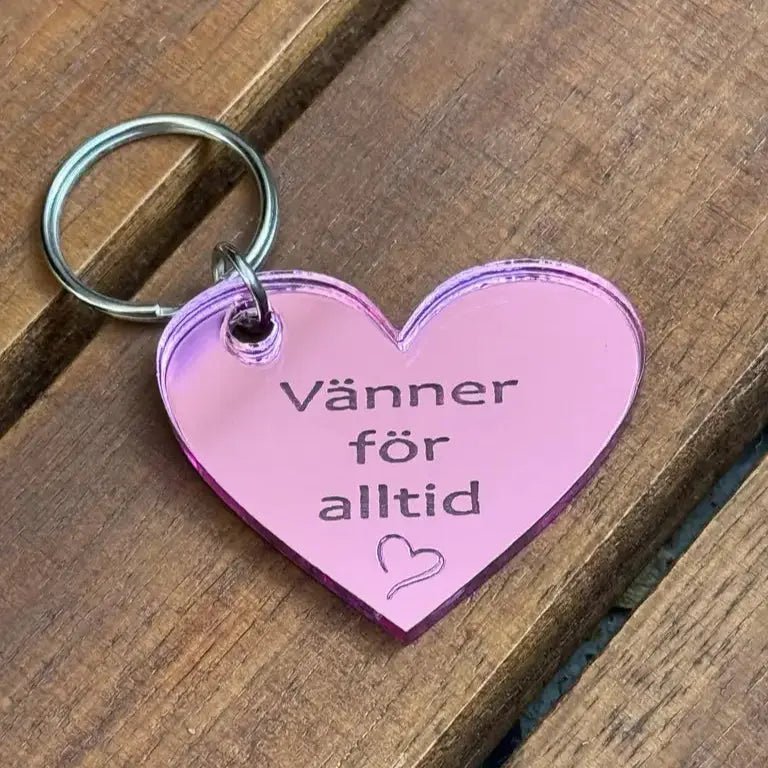 Nyckelring - Vänner för alltid (Rosa) - ByEngwek