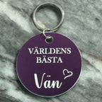 Nyckelring | Världens bästa vän (lila) - Express - presenter