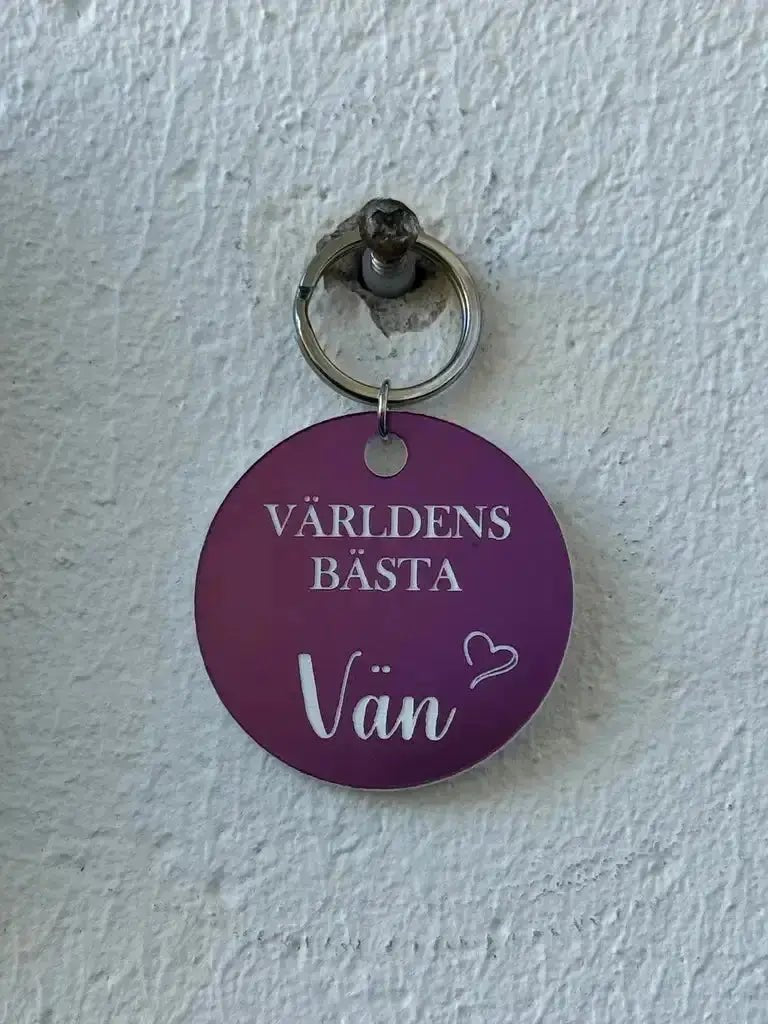 Nyckelring | Världens bästa vän (lila) - Express - presenter