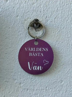 Nyckelring | Världens bästa vän (lila) - ByEngwek