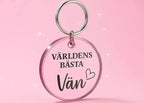 Nyckelring | Världens bästa vän (Rosa) - ByEngwek