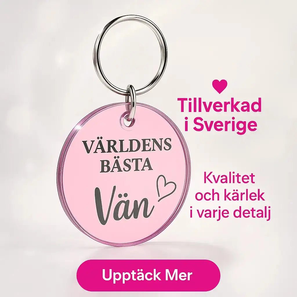Nyckelring | Världens bästa vän (Rosa) - Express - presenter