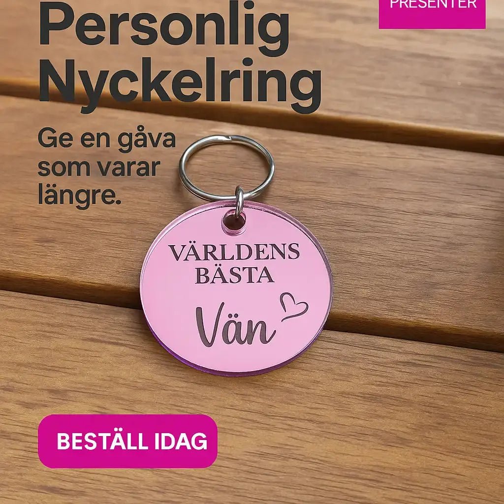 Nyckelring | Världens bästa vän (Rosa) - Express - presenter
