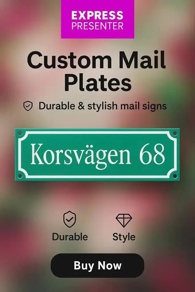 Postlådeskylt 150x50mm - ByEngwek