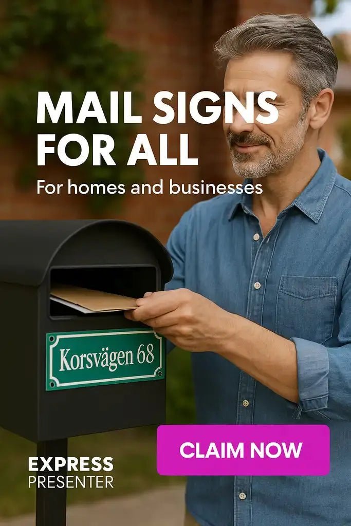 Postlådeskylt 150x50mm - ByEngwek