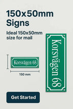 Postlådeskylt 150x50mm - Express - presenter