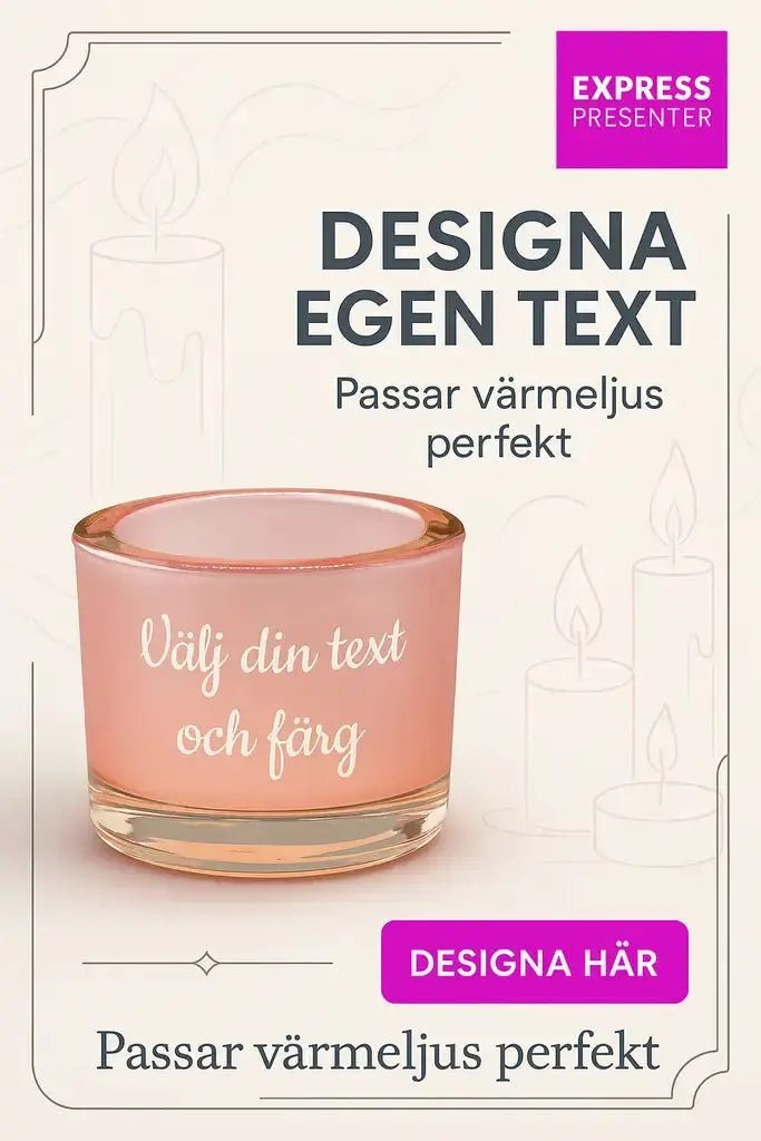 Present Ljuslykta med text - ByEngwek