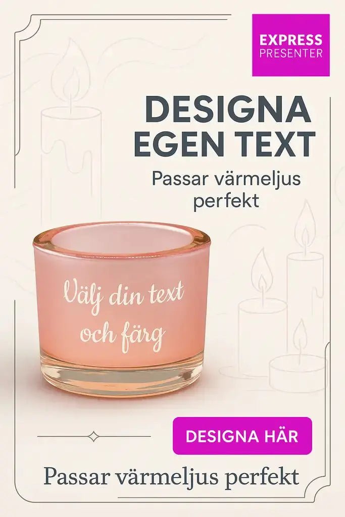 Present Ljuslykta med text - Express - presenter