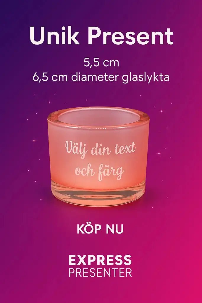 Present Ljuslykta med text - Express - presenter