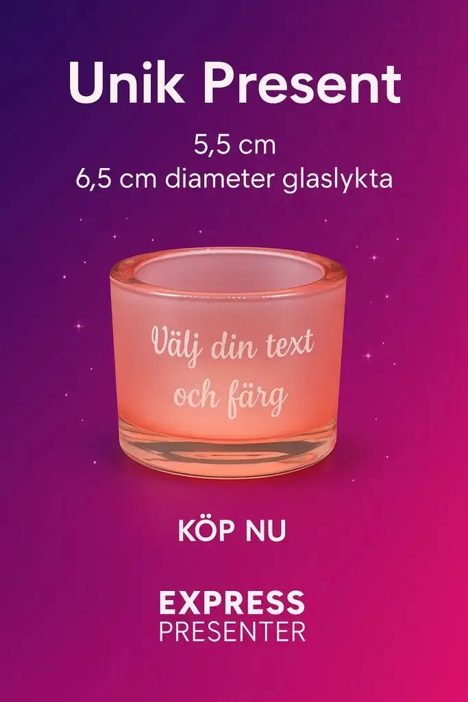 Present Ljuslykta med text - ByEngwek