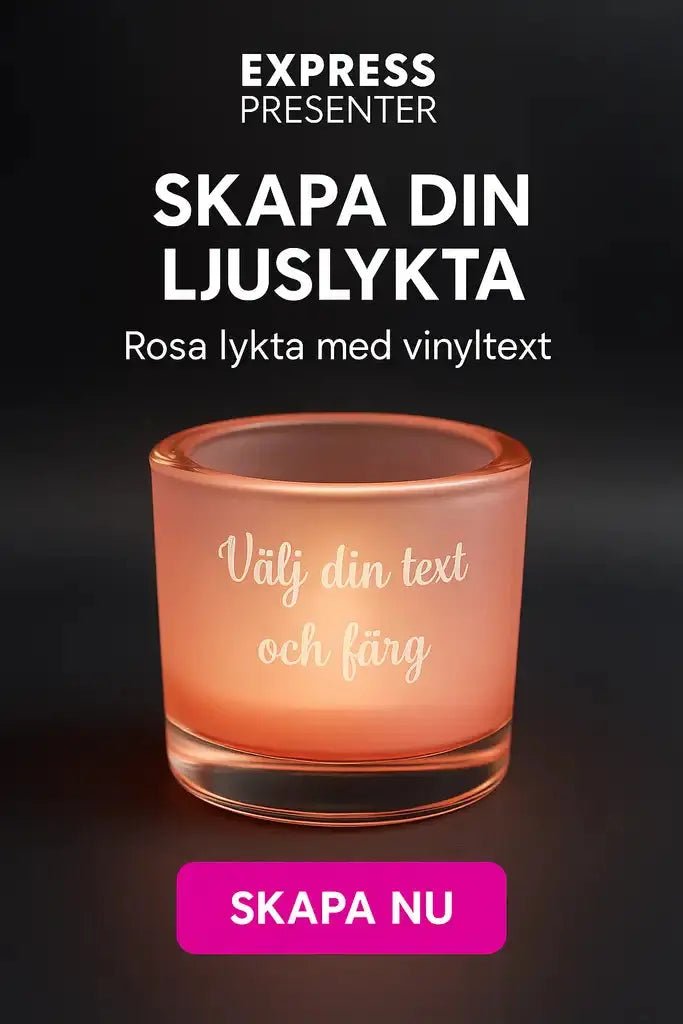 Present Ljuslykta med text - Express - presenter