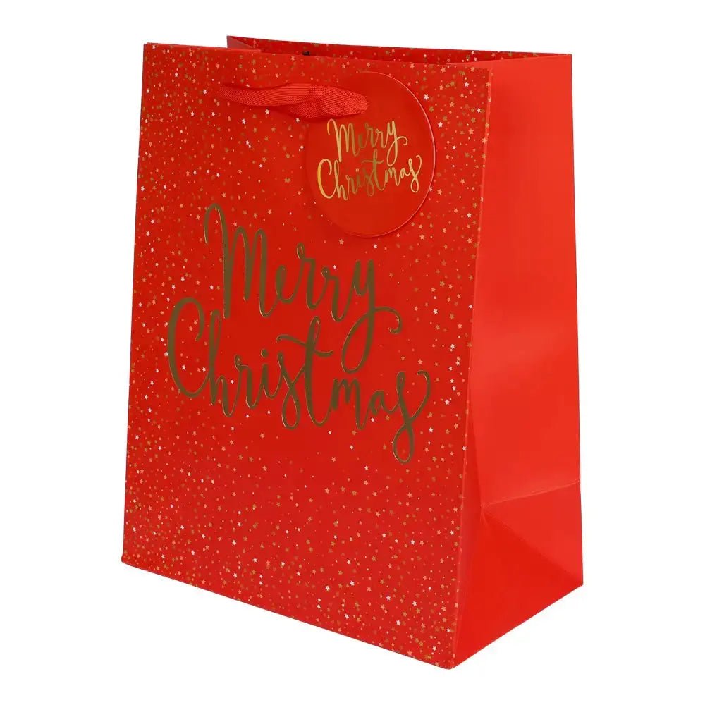 Presentpåse röd | God jul - Express - presenter