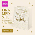 Presentpåse vit | God Jul - Express - presenter