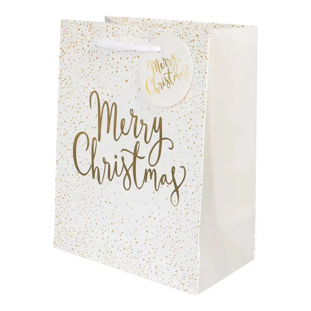 Presentpåse vit | God Jul - Express - presenter