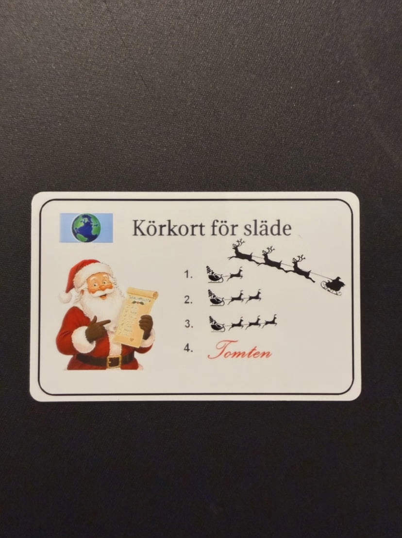 Tomtens körkort – överraskning vid julgranen