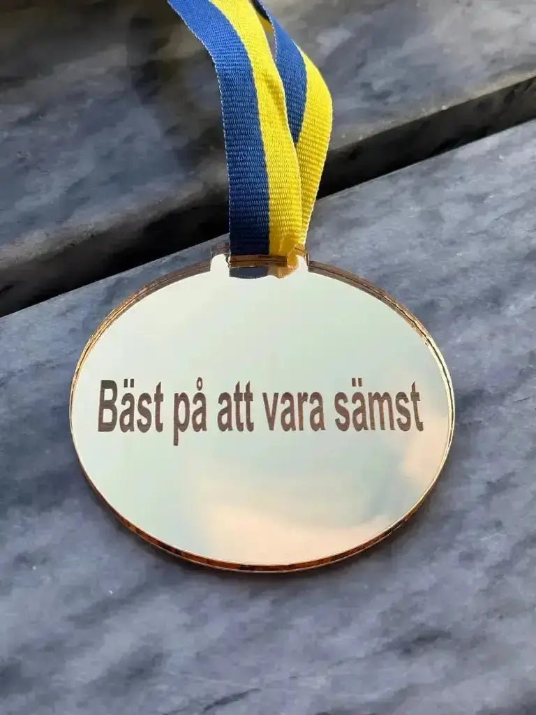 Rolig medalj – Bäst på att vara sämst | Skämtpresent - Engwek.se