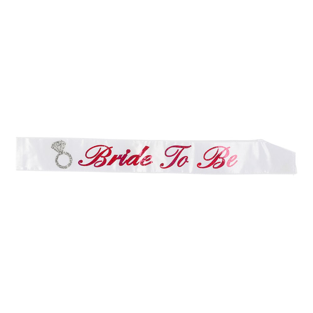 SASH BRIDE TO BE VIT/ROSA - Engwek.se