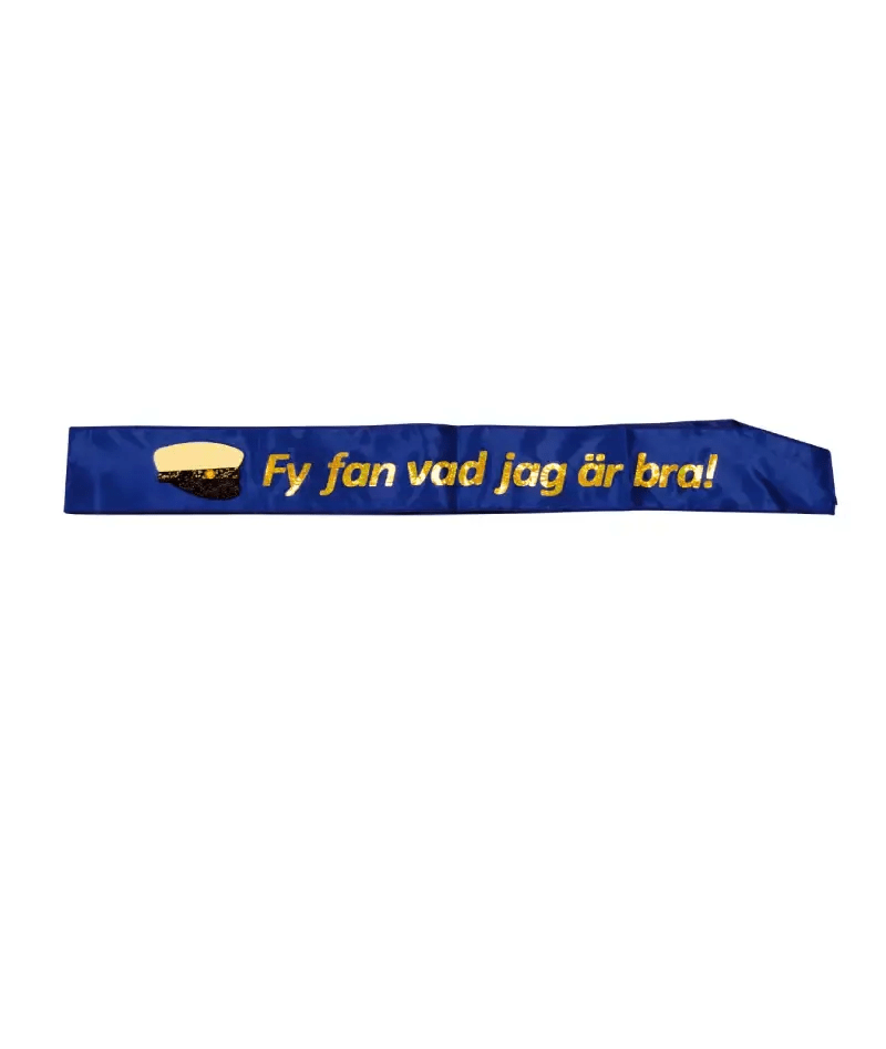 SASH STUDENT BLÅ FY FAN VAD JAG ÄR BRA - Express - presenter