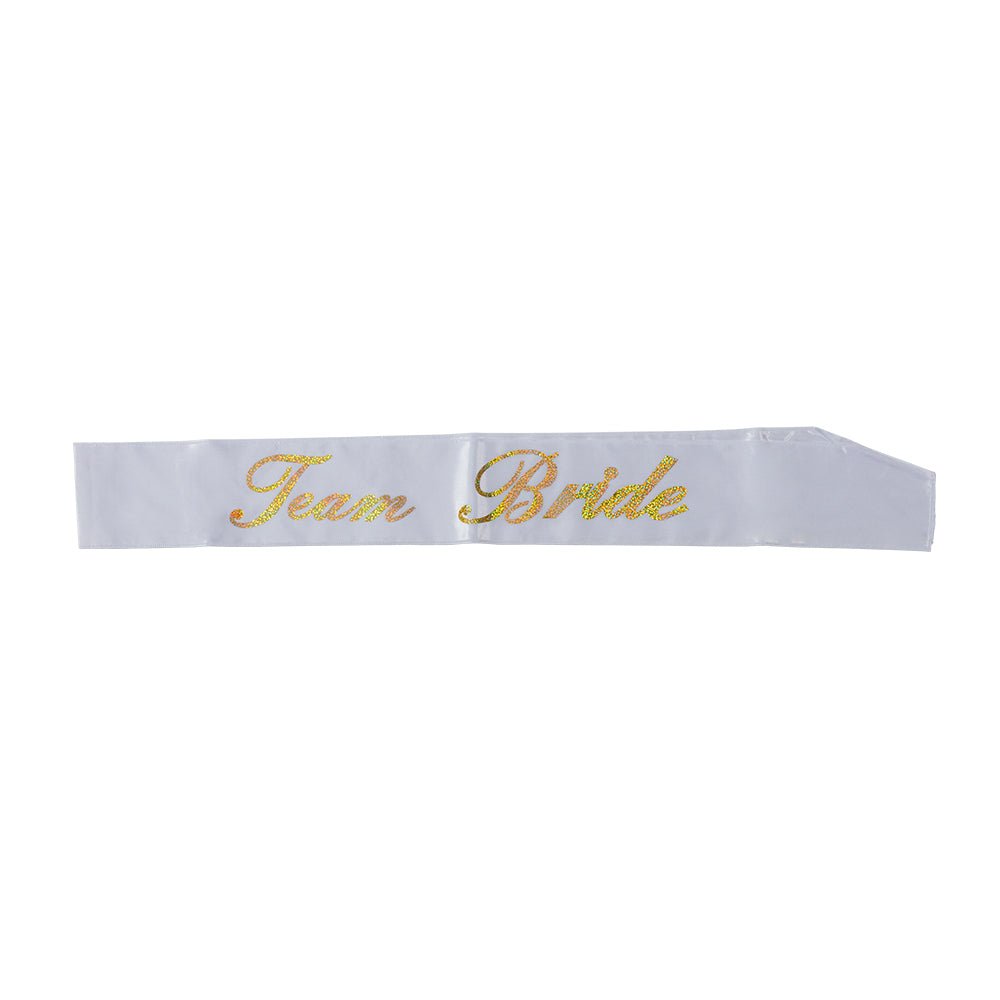 SASH TEAM BRIDE VIT/GULD - Engwek.se